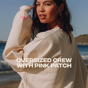 Daily Drills Pink Patch Crewneck